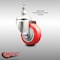 Service Caster 3 Inch 316SS Red Polyurethane Wheel Swivel 3/8 Inch Threaded Stem Caster SCC SCC-SS316TS20S314-PPUB-RED-381615 - alternate 2